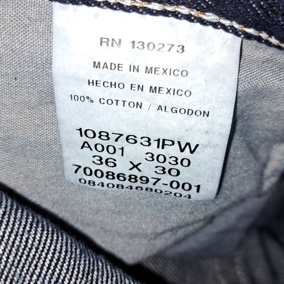 NWT Rustler Classic Men's Heavy Dark Denim Jeans Regular Fit  Straight Leg 36x30 - Picture 6 of 7